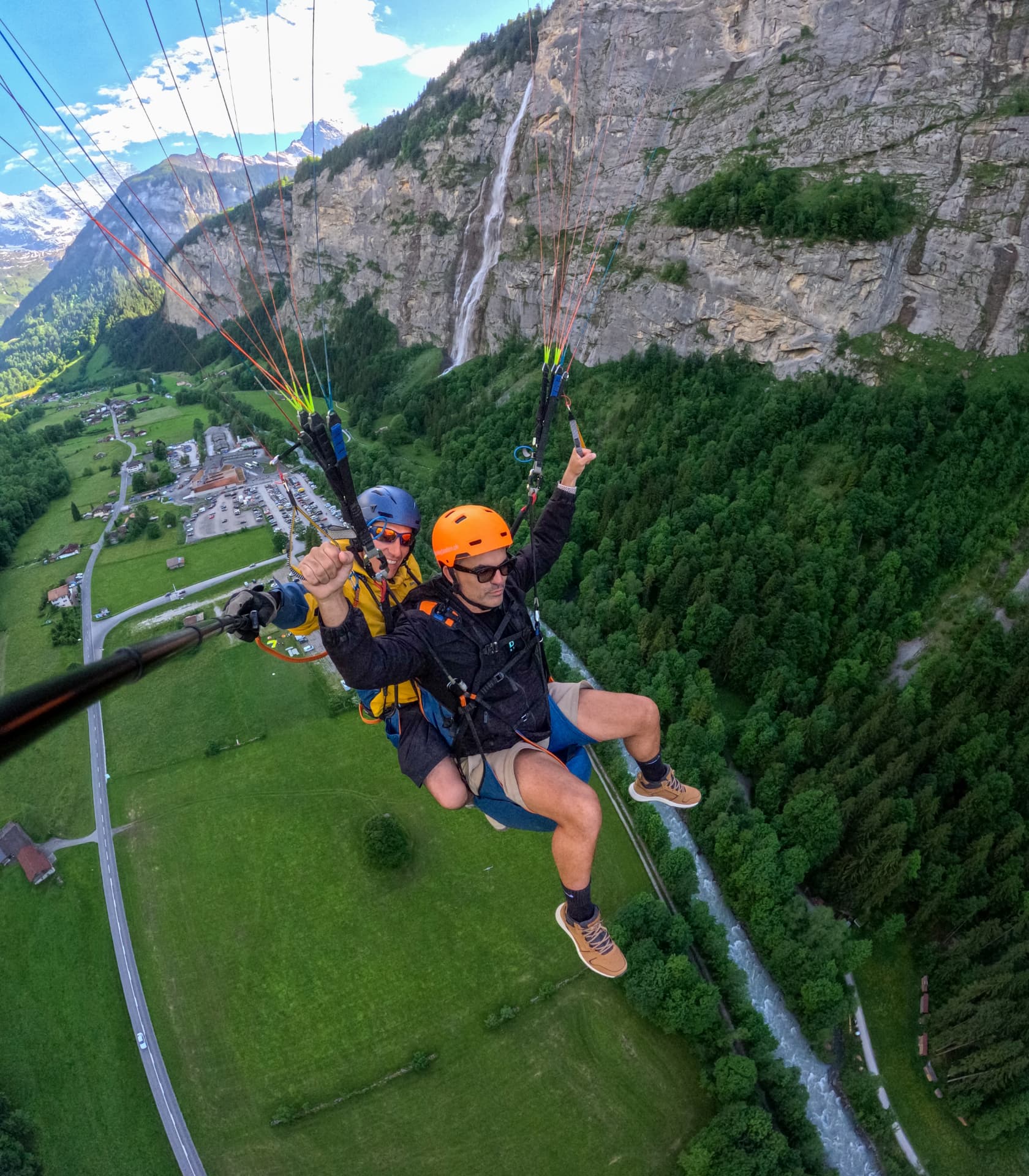 Paragliding over Lauterbrunnen, Switzerland
