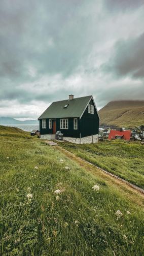 Black church in Faroe Islands